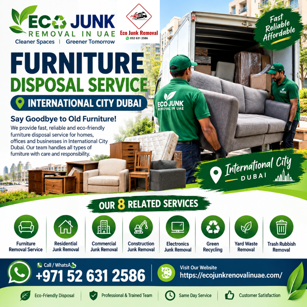 Furniture Disposal Service International City Dubai