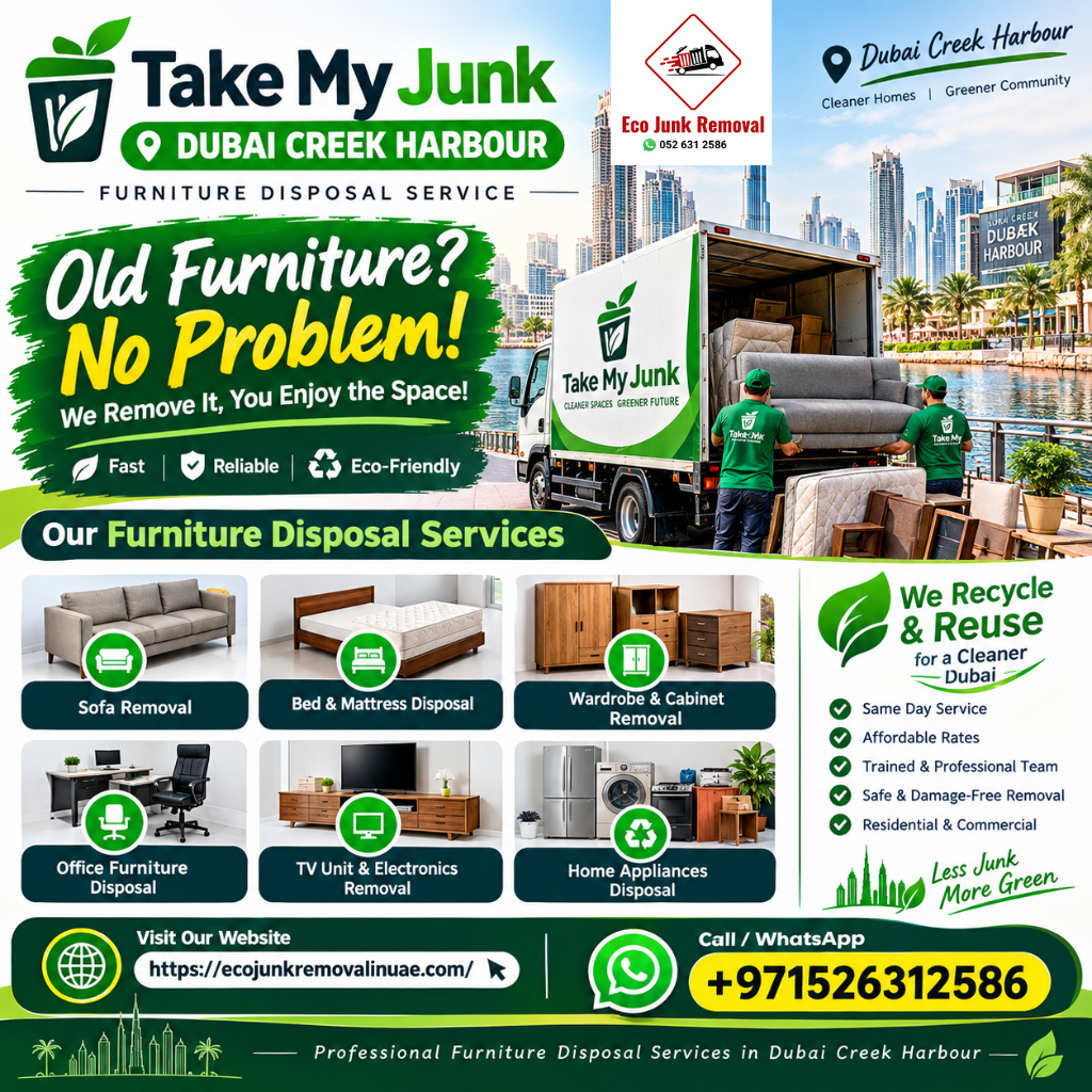 furniture disposal service in dubai creek harbour