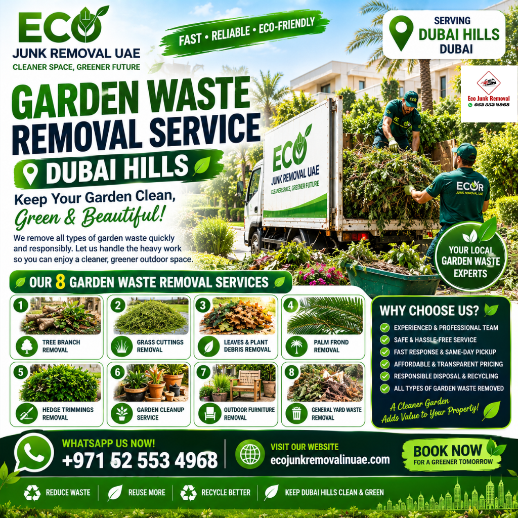 garden waste removal service dubai hills